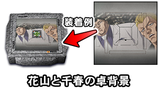 花山と千春の卓背景